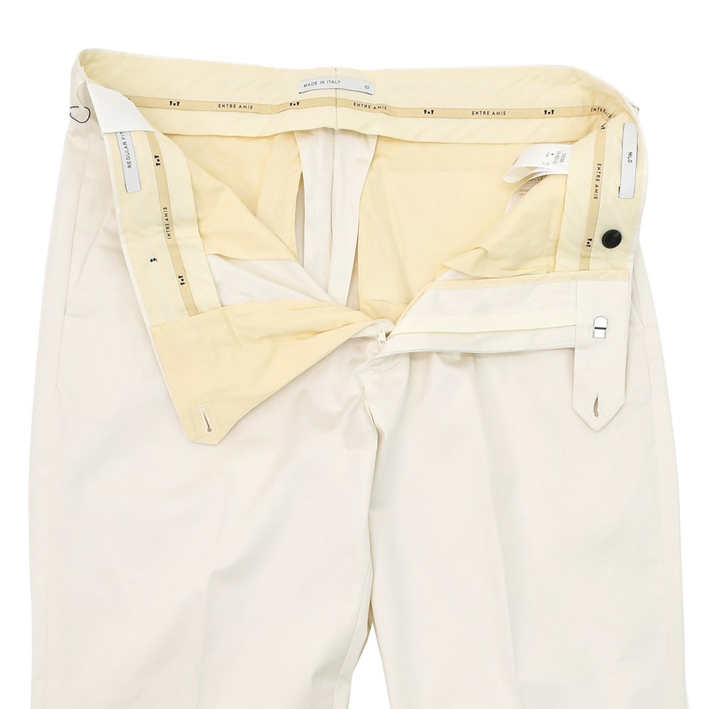 【ポイント8倍3/269:59まで】アントレアミENTREAMISチノスラックスメンズコットンパンツ8502モデル薄手ストレッチコットンアンティークホワイトレギュラーテーパードライトオンスドレスチノ国内正規品でらでら公式ブランド