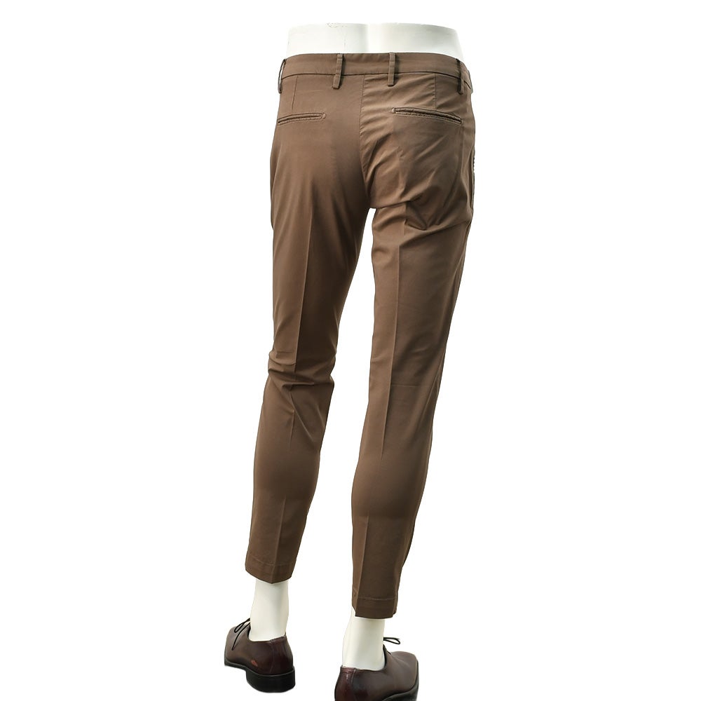 【ポイント8倍3/269:59まで】アントレアミENTREAMISチノスラックスメンズコットンパンツ8188モデル薄手ストレッチコットンブラウン茶スリムテーパードライトオンスクロップド丈国内正規品でらでら公式ブランド