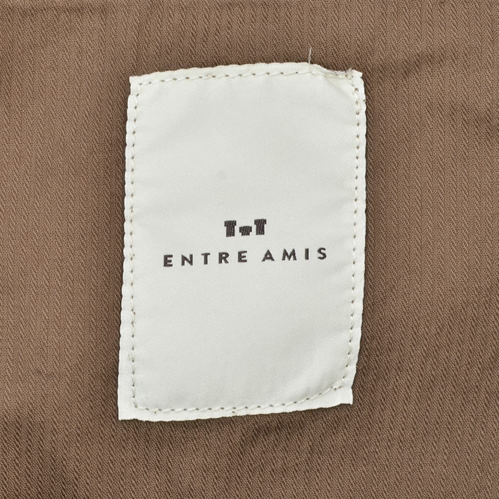 【ポイント8倍3/269:59まで】アントレアミENTREAMISチノスラックスメンズコットンパンツ8188モデル薄手ストレッチコットンブラウン茶スリムテーパードライトオンスクロップド丈国内正規品でらでら公式ブランド