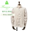 【ポイント8倍3/269:59まで】フィナモレFinamore長袖リネンシャツメンズストライプ柄シャツSIMONEシモーネブラウン×ホワイトブランドロゴ入り貝釦カッタウェイ襟JTONDO型国内正規品でらでら公式ブランド
