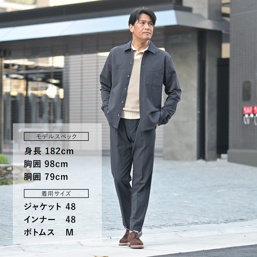 【preSALE!20%off】ヘルノHERNOテーパードパンツメンズシアサッカー生地1プリーツ仕様ネイビー紺PT000093Uゴムウエスト&ドローコードストレッチ国内正規品でらでら公式ブランド