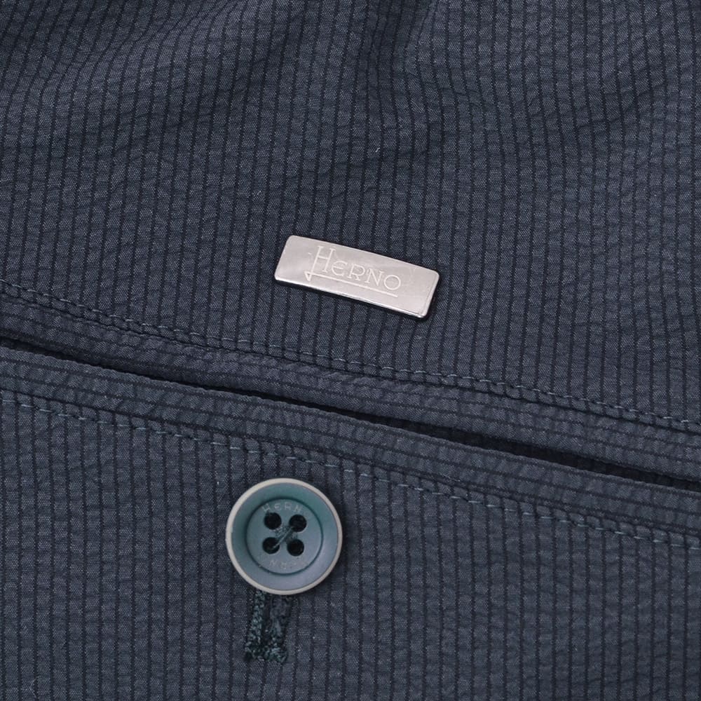 【preSALE!20%off】ヘルノHERNOテーパードパンツメンズシアサッカー生地1プリーツ仕様ネイビー紺PT000093Uゴムウエスト&ドローコードストレッチ国内正規品でらでら公式ブランド