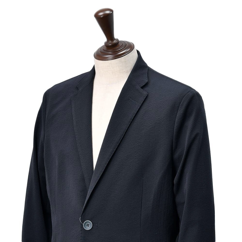 【preSALE!20%off】ヘルノHERNOカジュアルジャケットメンズ2つ釦シングルフロントストレッチシアサッカー生地ネイビー紺細幅ラペルGA000192U軽量国内正規品でらでら公式ブランド