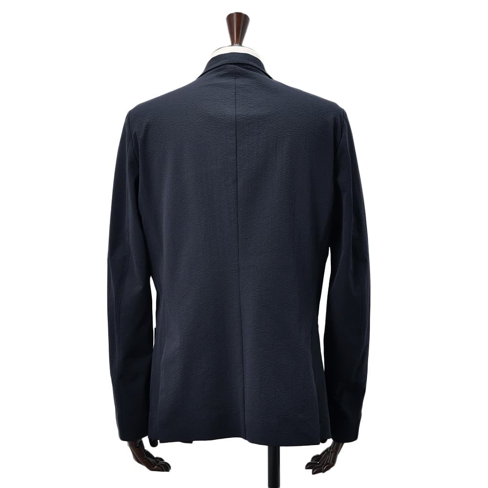 【preSALE!20%off】ヘルノHERNOカジュアルジャケットメンズ2つ釦シングルフロントストレッチシアサッカー生地ネイビー紺細幅ラペルGA000192U軽量国内正規品でらでら公式ブランド