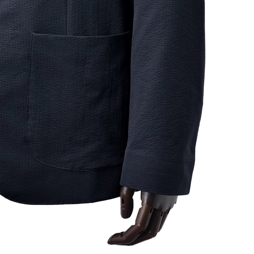 【preSALE!20%off】ヘルノHERNOカジュアルジャケットメンズ2つ釦シングルフロントストレッチシアサッカー生地ネイビー紺細幅ラペルGA000192U軽量国内正規品でらでら公式ブランド