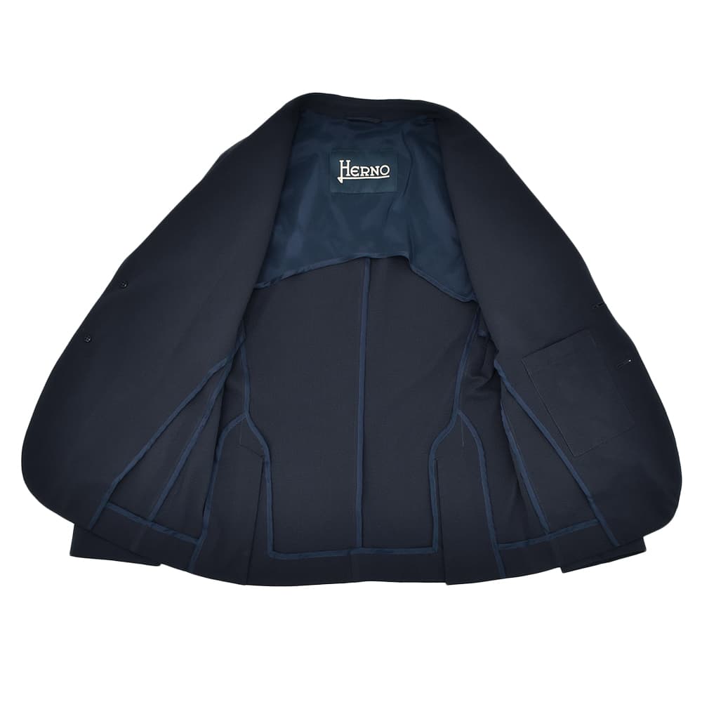 【preSALE!20%off】ヘルノHERNOカジュアルジャケットメンズ2つ釦シングルフロントストレッチシアサッカー生地ネイビー紺細幅ラペルGA000192U軽量国内正規品でらでら公式ブランド