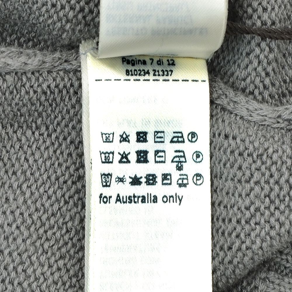 ザノーネZANONEクルーネックニットメンズ長袖ニットミドルゲージGIROリネンコットングレー810234-Z1337icelino7ゲージスリムフィット国内正規品でらでら公式ブランド