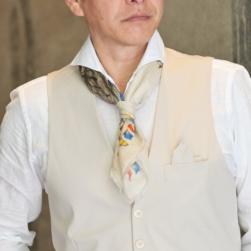 ファリエロサルティFalieroSartiスモールスカーフ男女兼用バンダナLittleBaloonピュアコットンマルチカラー気球モチーフ正方形70cm×70cm国内正規品でらでら公式ブランド