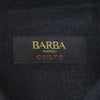 バルバBARBA長袖リネンシャツメンズカジュアルシャツCULTOクルトシリーズブラック黒スキッパーカラースリムシルエットヒドゥンボタンダウン仕様国内正規品でらでら公式ブランド