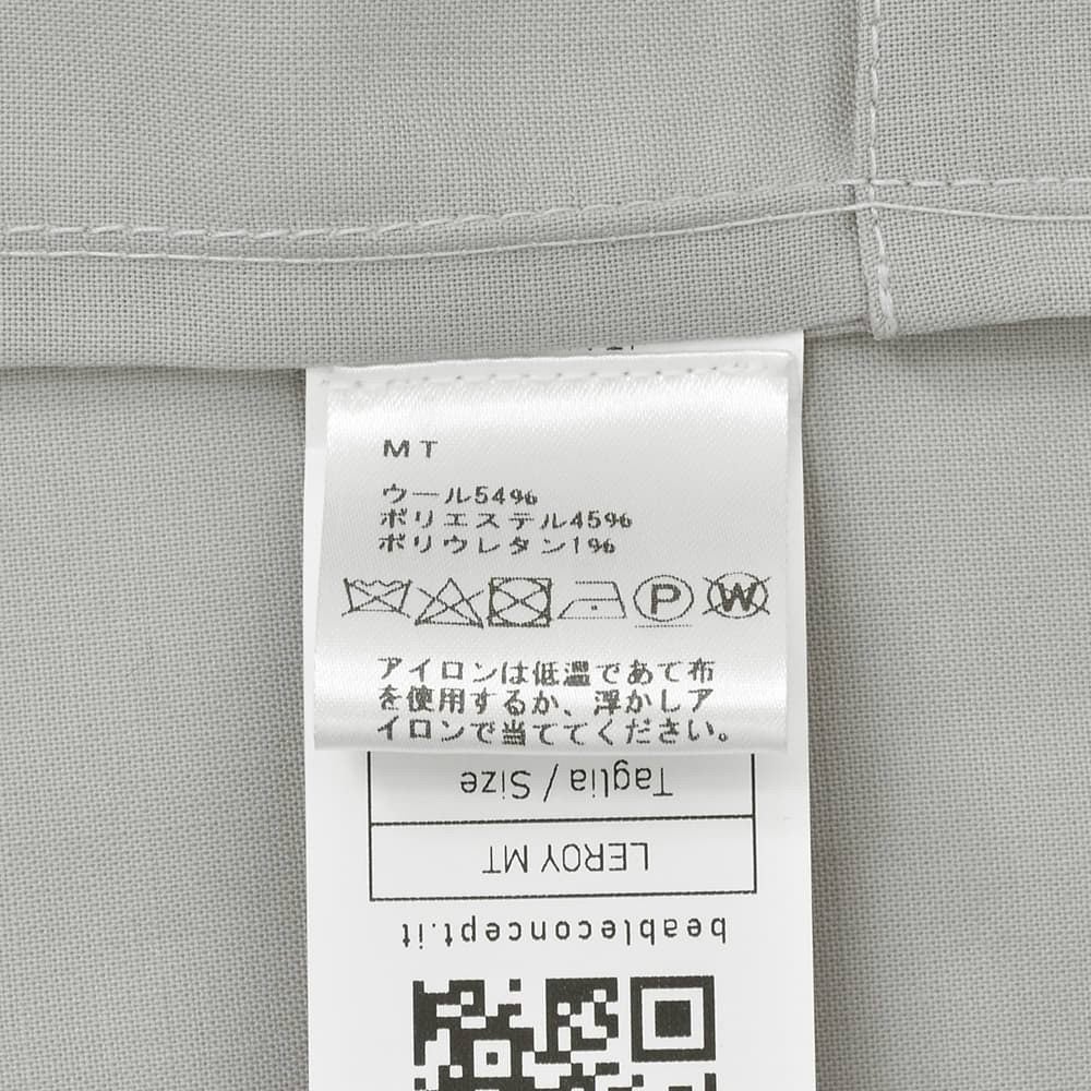 【ポイント8倍3/269:59まで】ビーエイブルBEABLEシャツアウターメンズシャツブルゾンLEROYリロイテクノウールライトグレーリラックスフィットウォッシャブル微ストレッチ国内正規品でらでら公式ブランド