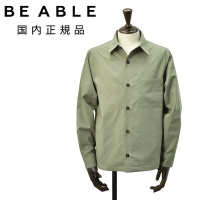 【ポイント8倍3/269:59まで】ビーエイブルBEABLEシャツアウターメンズシャツブルゾンLEROYリロイテクノウールオリーブリラックスフィットウォッシャブル微ストレッチ国内正規品でらでら公式ブランド