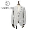 サンタニエッロSANTANIELLOシングルジャケットメンズテーラードジャケットGL797MF-DS3151コットンリネン綿麻ライトグレーガーメントダイレギュラーフィット国内正規品でらでら公式ブランド