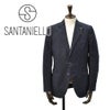 サンタニエッロSANTANIELLOシングルジャケットメンズテーラードジャケットGL797MF-DS3151コットンリネン綿麻ダークネイビー濃紺ガーメントダイレギュラーフィット国内正規品でらでら公式ブランド