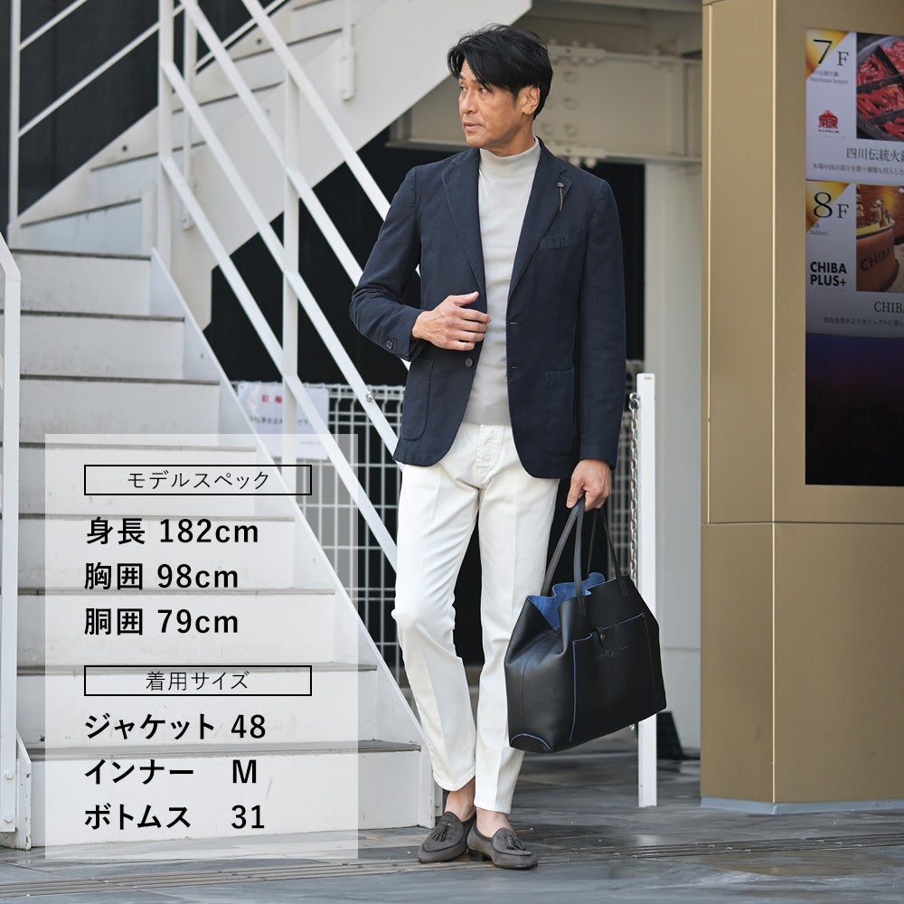 サンタニエッロSANTANIELLOシングルジャケットメンズテーラードジャケットGL797MF-DS3151コットンリネン綿麻ダークネイビー濃紺ガーメントダイレギュラーフィット国内正規品でらでら公式ブランド