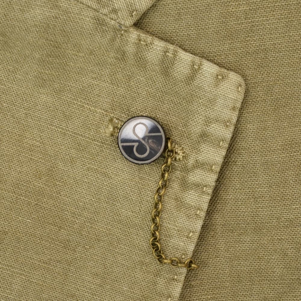 サンタニエッロSANTANIELLOシングルジャケットメンズテーラードジャケットGL797MF-DS3151コットンリネン綿麻カーキガーメントダイレギュラーフィット国内正規品でらでら公式ブランド