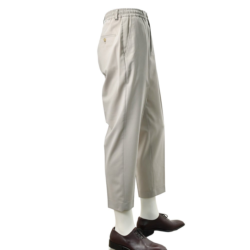 【ポイント8倍3/269:59まで】ビーエイブルBEABLEイージースラックスメンズ1プリーツテーパードパンツDOMINIQUEドミニクテクノウールライトグレーシャーリング仕様ウォッシャブル国内正規品でらでら公式ブランド