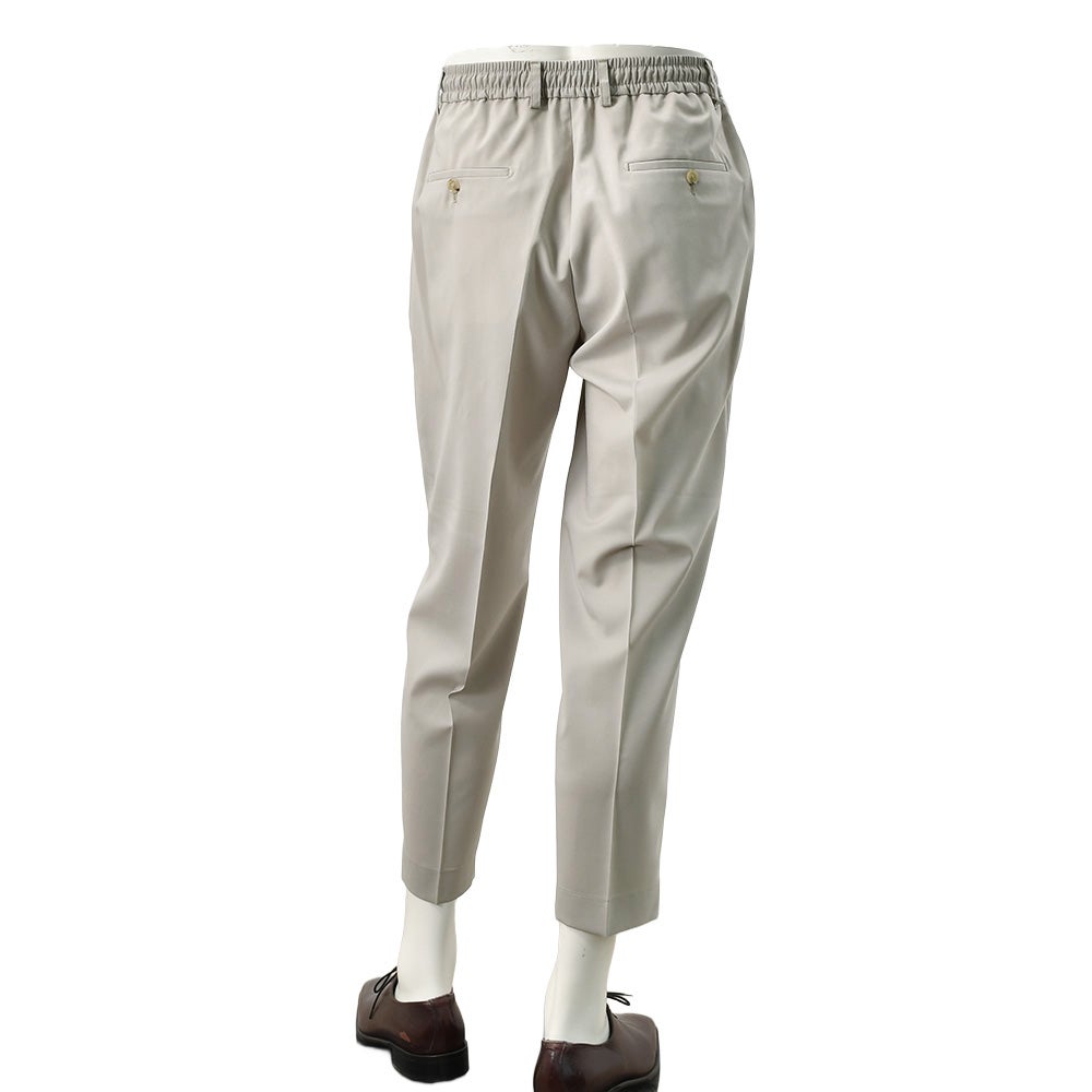 【ポイント8倍3/269:59まで】ビーエイブルBEABLEイージースラックスメンズ1プリーツテーパードパンツDOMINIQUEドミニクテクノウールライトグレーシャーリング仕様ウォッシャブル国内正規品でらでら公式ブランド