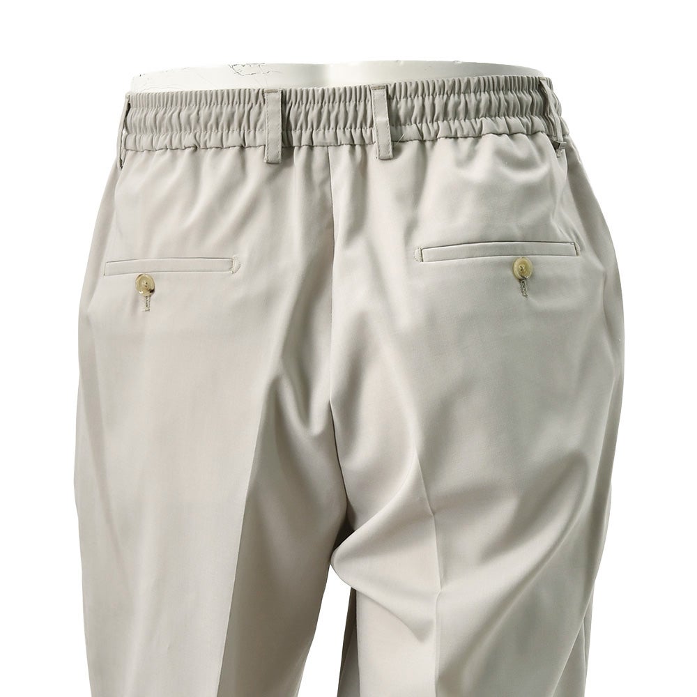 【ポイント8倍3/269:59まで】ビーエイブルBEABLEイージースラックスメンズ1プリーツテーパードパンツDOMINIQUEドミニクテクノウールライトグレーシャーリング仕様ウォッシャブル国内正規品でらでら公式ブランド