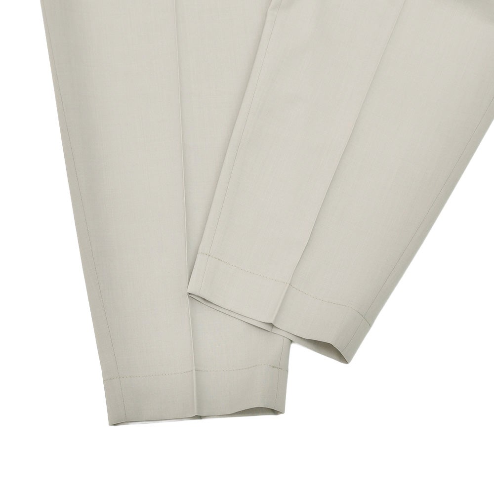 【ポイント8倍3/269:59まで】ビーエイブルBEABLEイージースラックスメンズ1プリーツテーパードパンツDOMINIQUEドミニクテクノウールライトグレーシャーリング仕様ウォッシャブル国内正規品でらでら公式ブランド