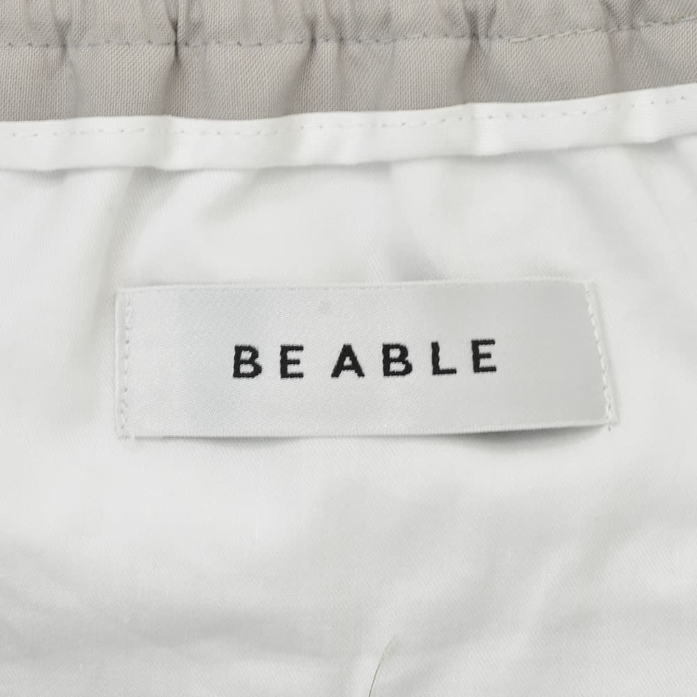 【ポイント8倍3/269:59まで】ビーエイブルBEABLEイージースラックスメンズ1プリーツテーパードパンツDOMINIQUEドミニクテクノウールライトグレーシャーリング仕様ウォッシャブル国内正規品でらでら公式ブランド