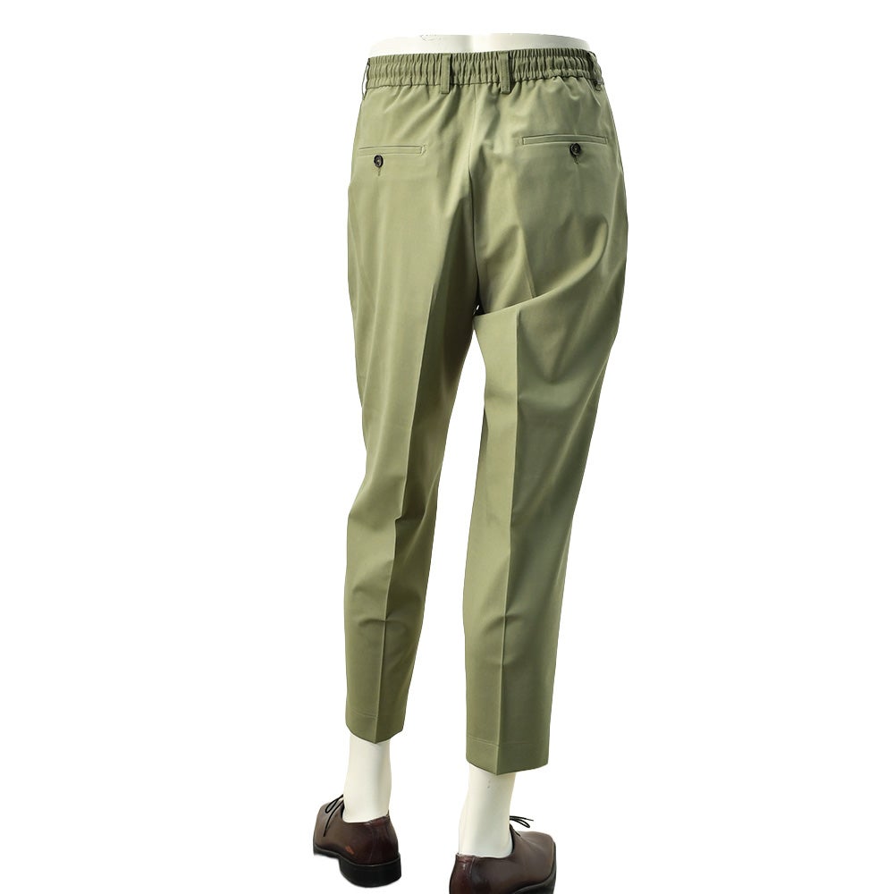 【ポイント8倍3/269:59まで】ビーエイブルBEABLEイージースラックスメンズ1プリーツテーパードパンツDOMINIQUEドミニクテクノウールオリーブシャーリング仕様ウォッシャブル国内正規品でらでら公式ブランド