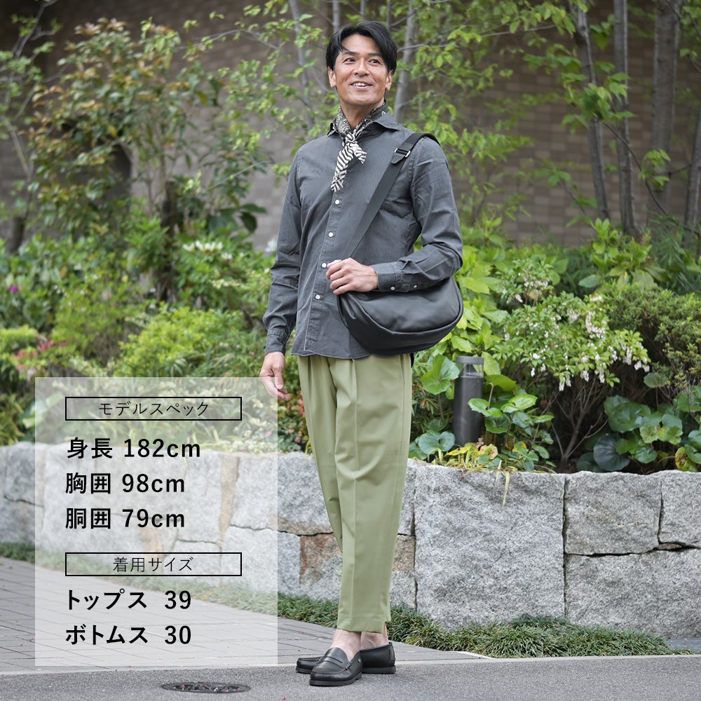 【ポイント8倍3/269:59まで】ビーエイブルBEABLEイージースラックスメンズ1プリーツテーパードパンツDOMINIQUEドミニクテクノウールオリーブシャーリング仕様ウォッシャブル国内正規品でらでら公式ブランド