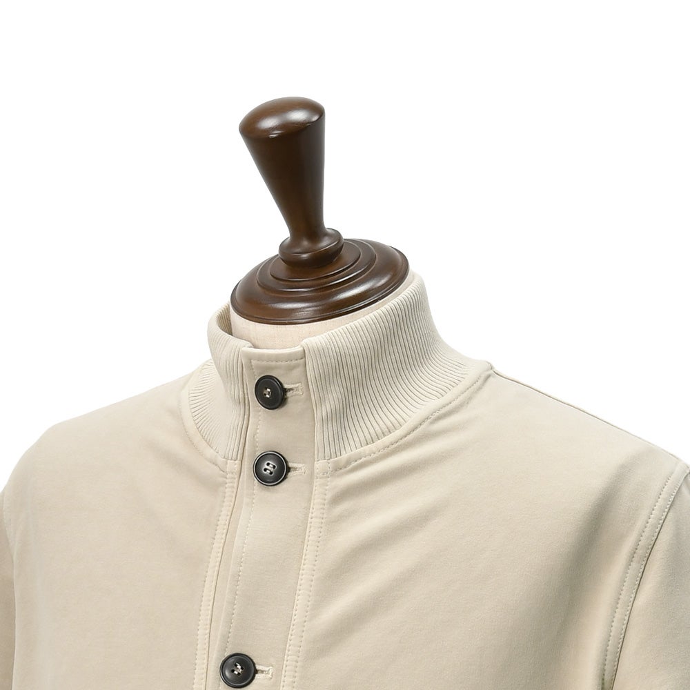 チルコロCIRCOLO1901ドライビングブルゾンメンズスタンドネックブルゾンコットンジャージーライトスウェット生地ベージュガーメントダイレギュラーフィット国内正規品でらでら公式ブランド