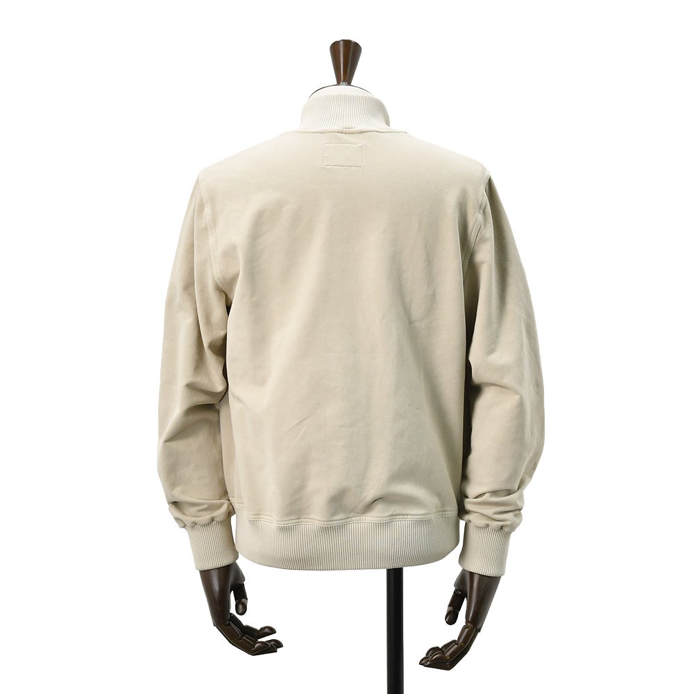 チルコロCIRCOLO1901ドライビングブルゾンメンズスタンドネックブルゾンコットンジャージーライトスウェット生地ベージュガーメントダイレギュラーフィット国内正規品でらでら公式ブランド