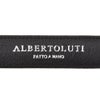 アルベルトルティALBERTOLUTIレザーベルトメンズプンターレカーフスエードレザーブラック黒2.5cm幅ガラスバックルブランド刻印国内正規品でらでら公式ブランド