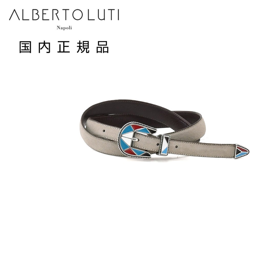 アルベルト ルティ ALBERTO LUTI レザーベルト メンズ プンターレ 鹿革