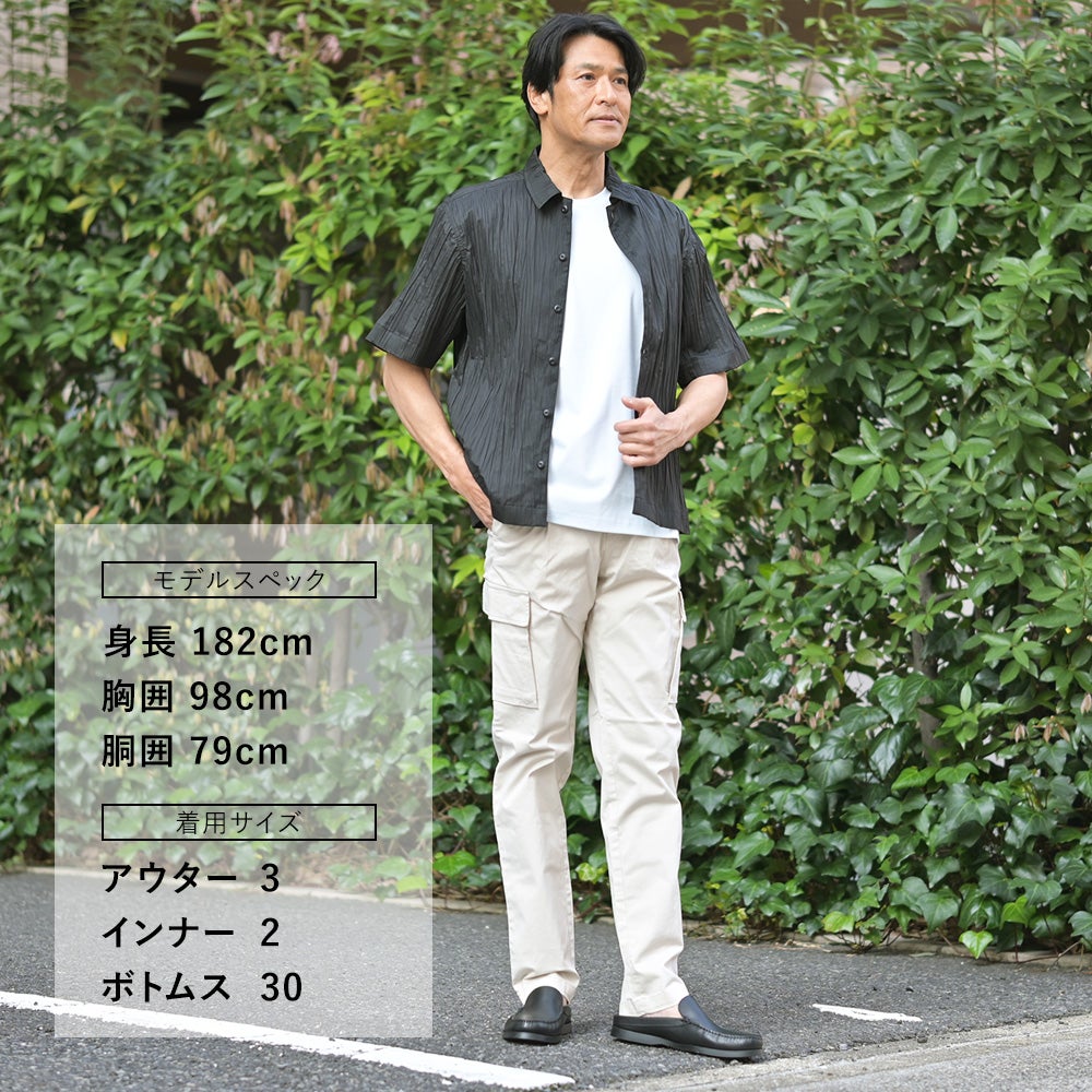 リプレイREPLAYカーゴパンツメンズテーパードパンツアダーンモデルADHANNストレッチコットンルツイルライトベージュサイドゴムシャーリング仕様国内正規品でらでら公式ブランド