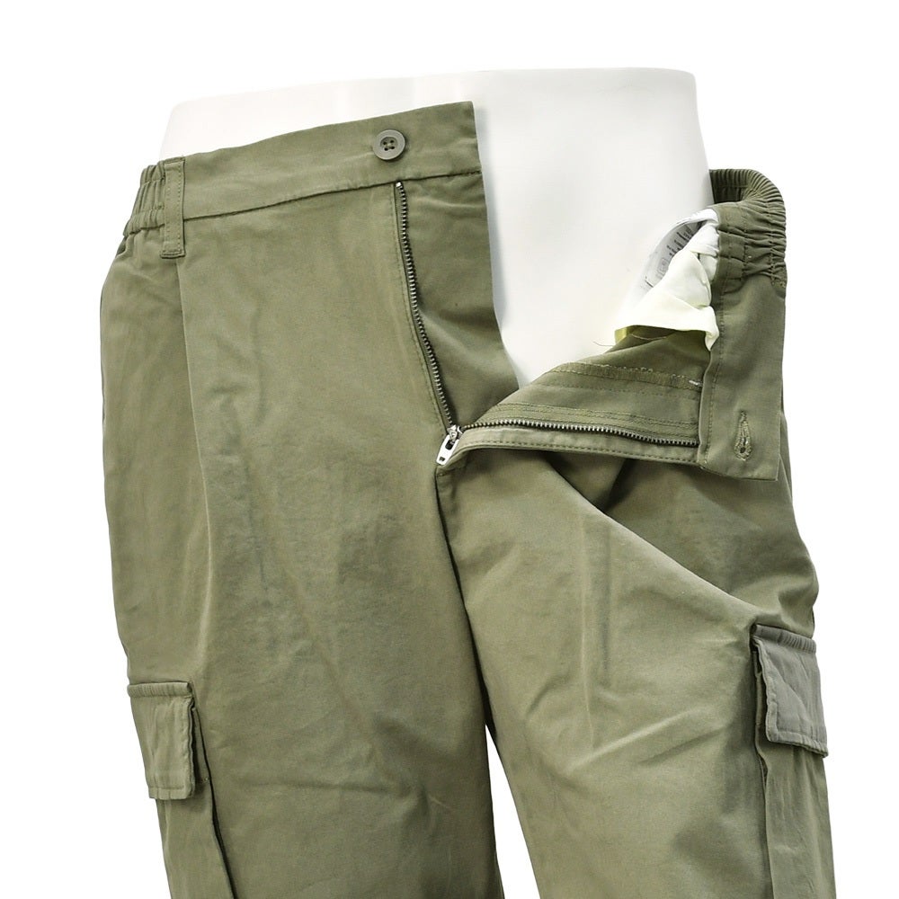 リプレイREPLAYカーゴパンツメンズテーパードパンツアダーンモデルADHANNストレッチコットンルツイルダークグリーンサイドゴムシャーリング仕様国内正規品でらでら公式ブランド