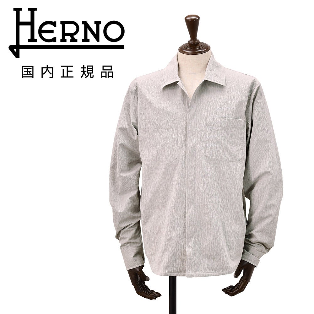 ヘルノ HERNO シャツジャケット メンズ 2つ釦シングルフロント