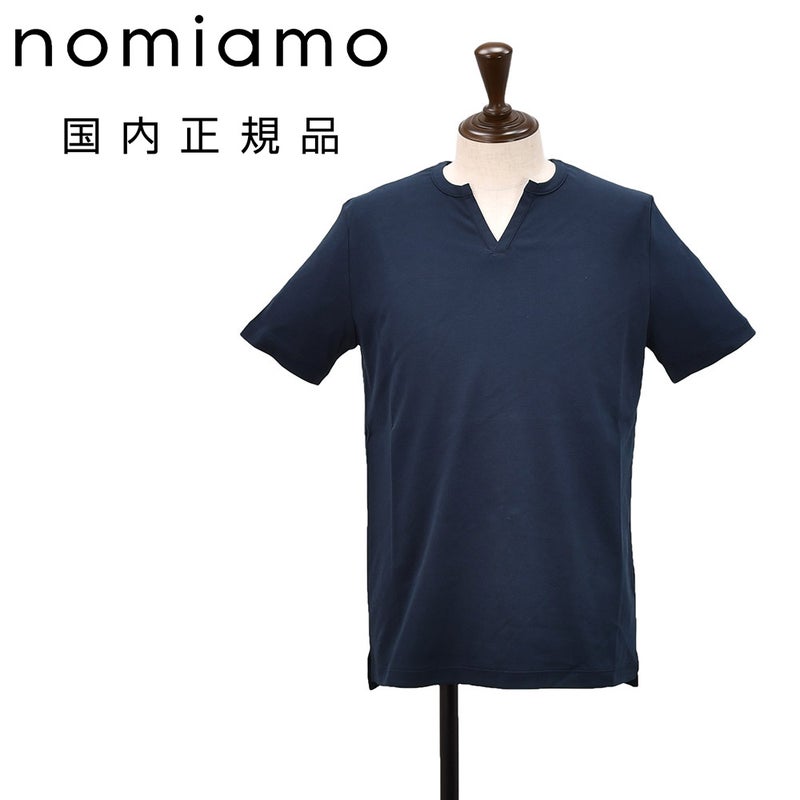ノミアモ nomiamo スキッパーネックTシャツ