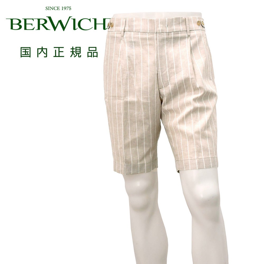 ベルウィッチ BERWICH イージーショーツ メンズ ストライプ柄ハーフ