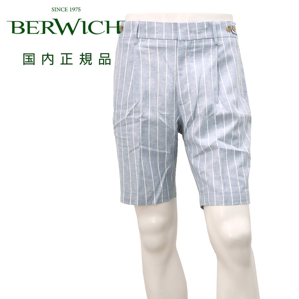 ベルウィッチ BERWICH イージーショーツ メンズ ストライプ柄ハーフ