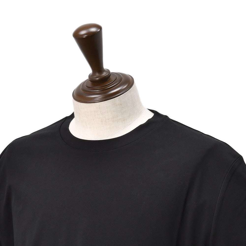 ノミアモnomiamo半袖Tシャツメンズクルーネックカットソースーピマコットンブラック黒40Gハイゲージレギュラーシルエット日本製国内正規品でらでら公式ブランド