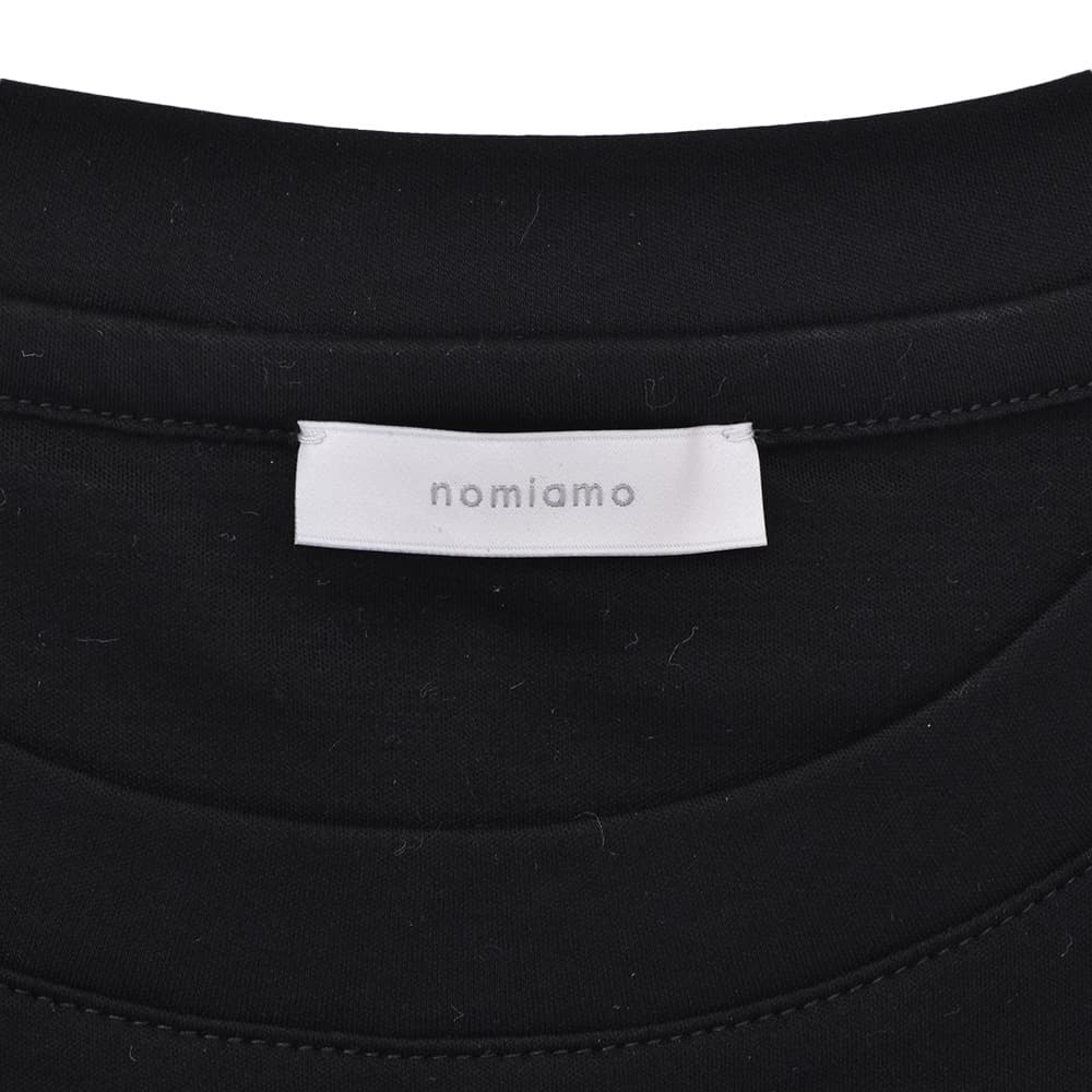 ノミアモnomiamo半袖Tシャツメンズクルーネックカットソースーピマコットンブラック黒40Gハイゲージレギュラーシルエット日本製国内正規品でらでら公式ブランド