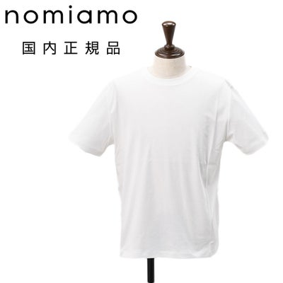 ノミアモnomiamo半袖Tシャツメンズクルーネックカットソースーピマコットンホワイト白40Gハイゲージレギュラーシルエット日本製国内正規品でらでら公式ブランド