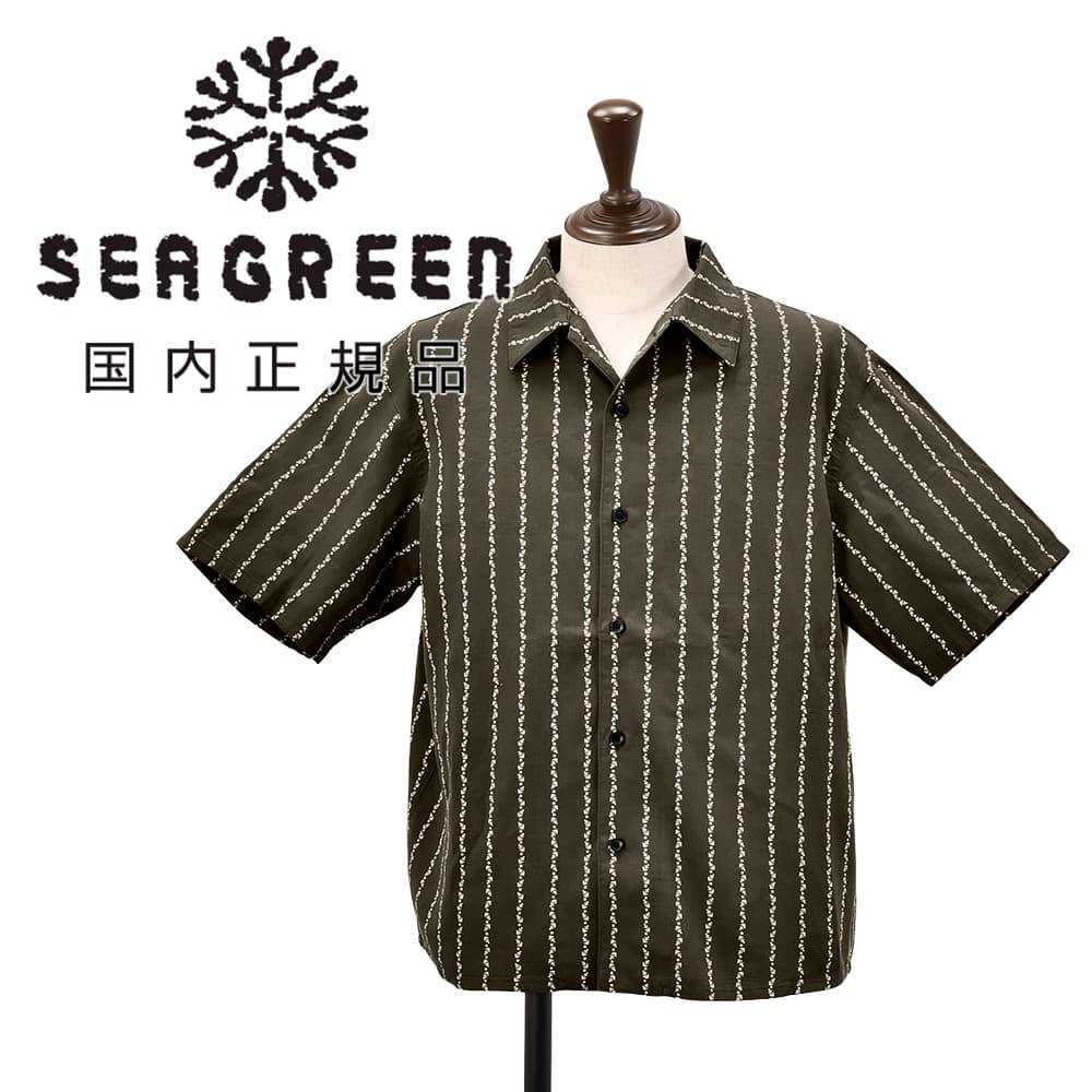 シーグリーン Seagreen 半袖開襟シャツ メンズ オープンカラーシャツ
