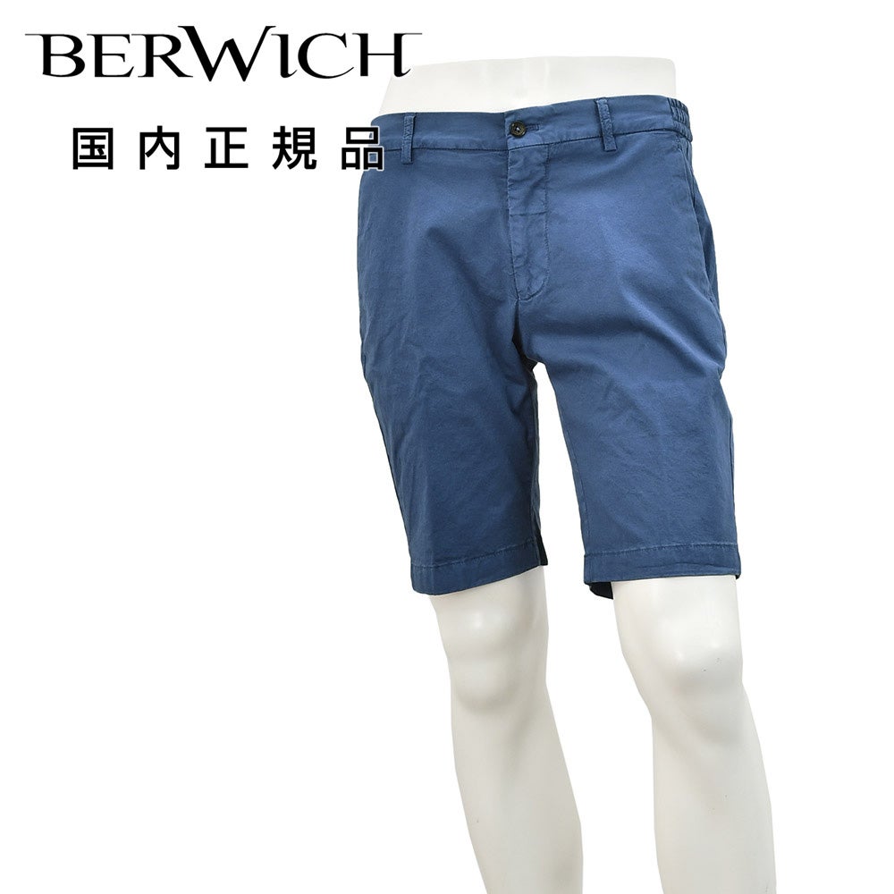 ベルウィッチ BERWICH イージーショーツ メンズ 1プリーツハーフパンツ