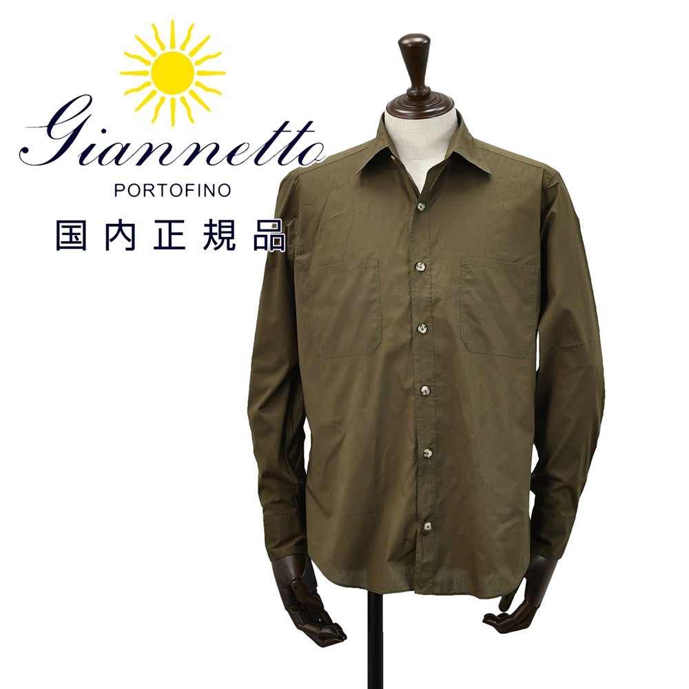ジャンネット GIANNETTO サファリシャツ メンズ CPOシャツ コットン