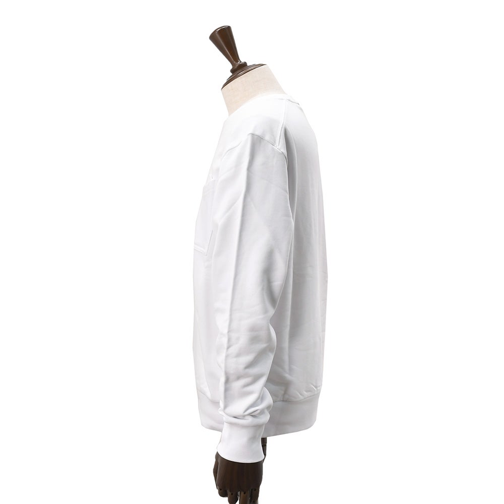 【preSALE!30%off】ヘルノリゾートHERNORESORT長袖トレーナーメンズスウェットシャツクルーネックホワイト白JG00033URCOTTONSWEATER変形型ポケットシルバープレート国内正規品でらでら公式ブランド