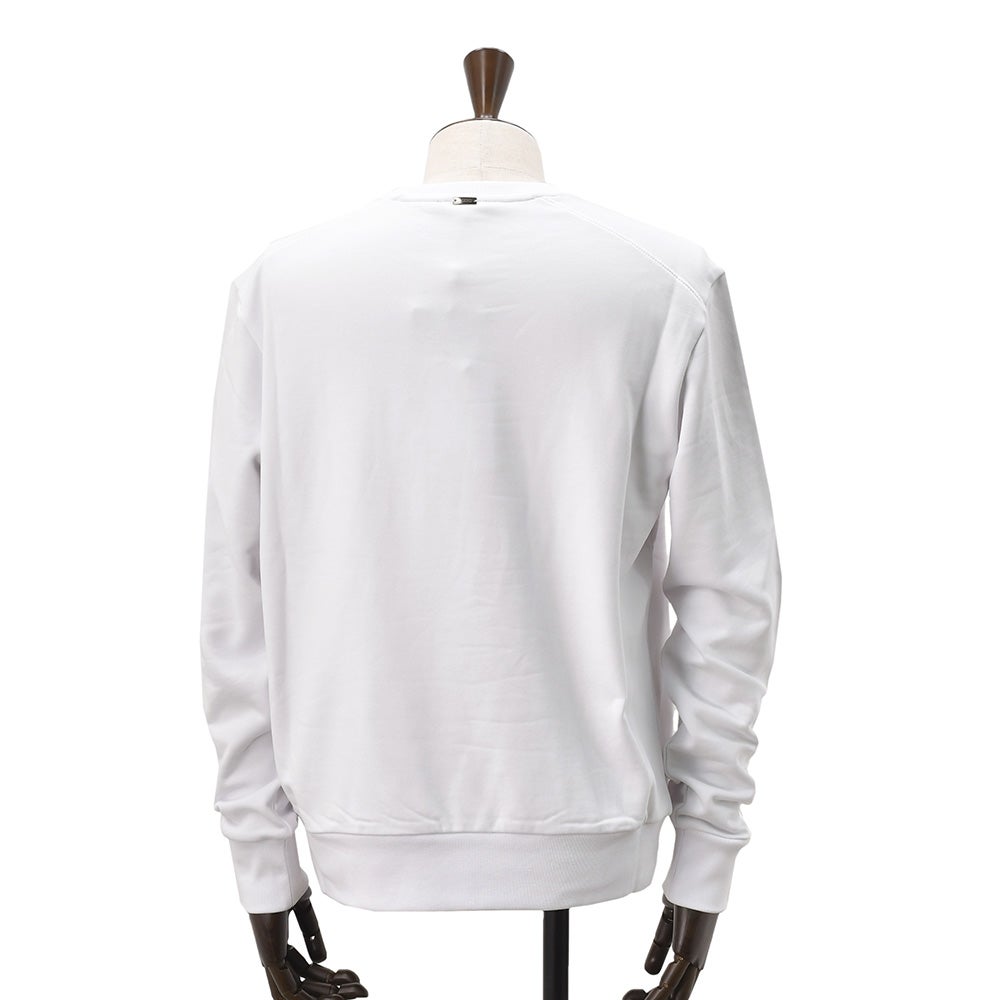 【preSALE!30%off】ヘルノリゾートHERNORESORT長袖トレーナーメンズスウェットシャツクルーネックホワイト白JG00033URCOTTONSWEATER変形型ポケットシルバープレート国内正規品でらでら公式ブランド