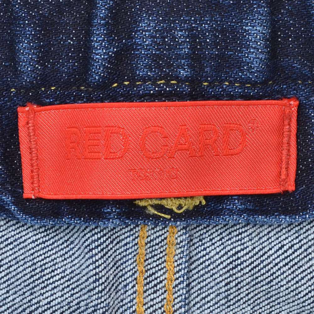 レッドカードトーキョーREDCARDTOKYOデニムパンツメンズスリムテーパードジーンズリズムプラスイージーRhythm+Easy３者混デニム生地ブルーウォッシュドローコードアンクル丈でらでら公式ブランド