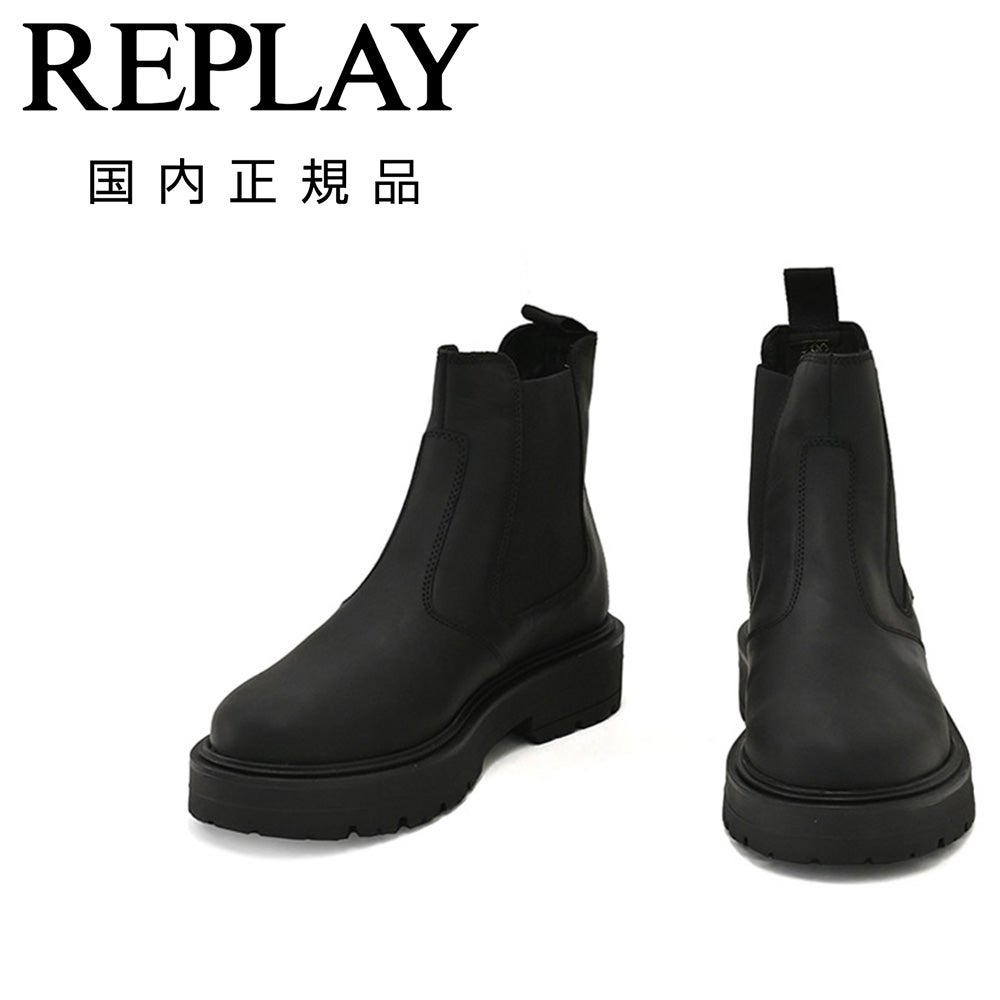 リプレイ REPLAY サイドゴアブーツ メンズ チェルシーブーツ カーフ